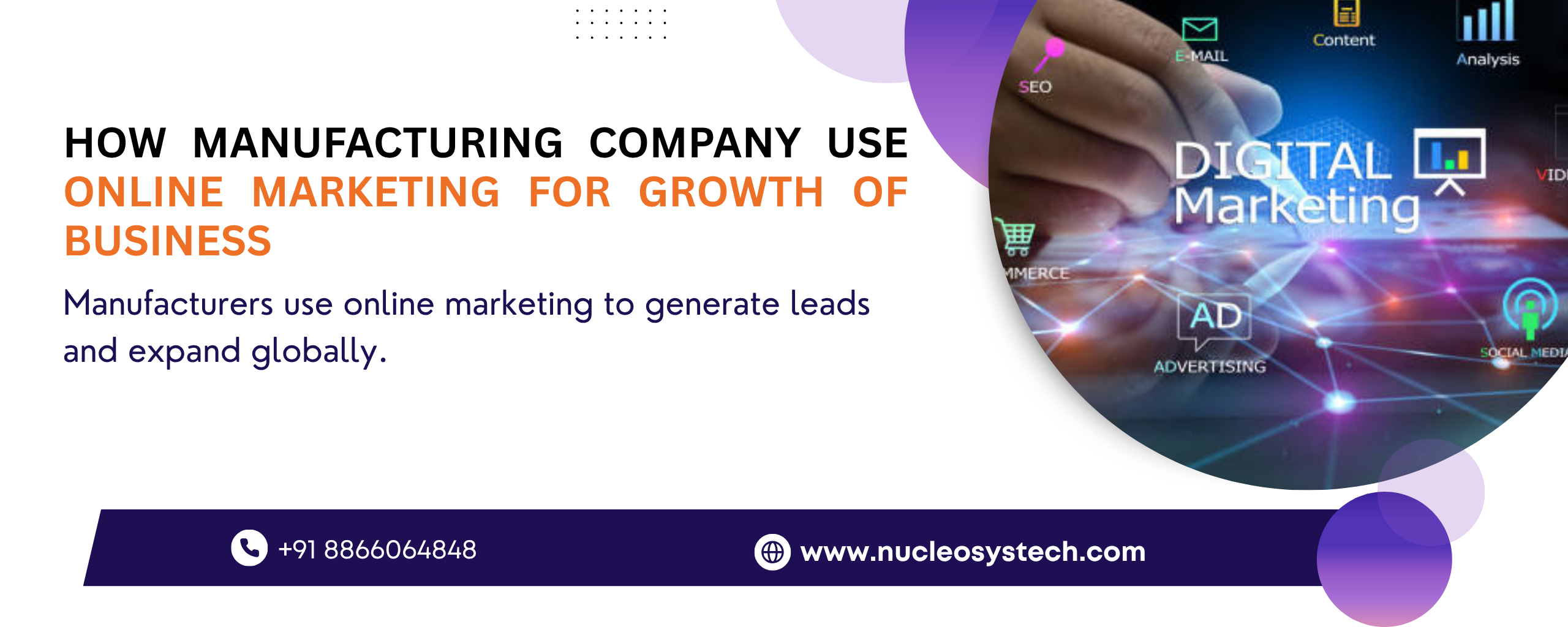 How manufacturing company use online marketing for growth of business