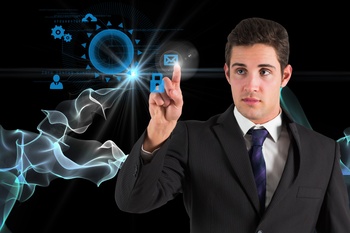 Businesman technological scene 350x233