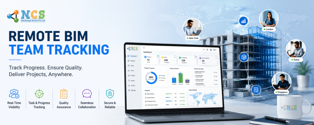 Remote BIM team tracking dashboard